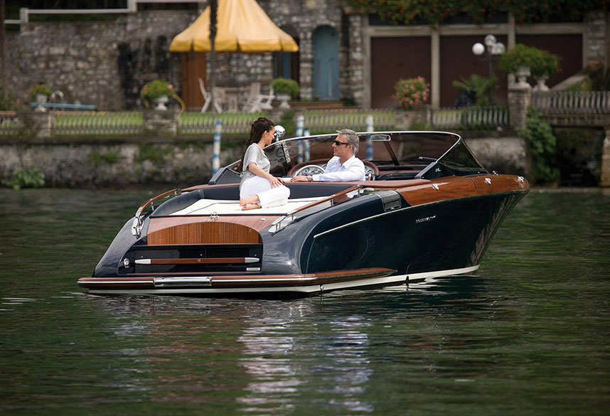 Classic runabout cruising